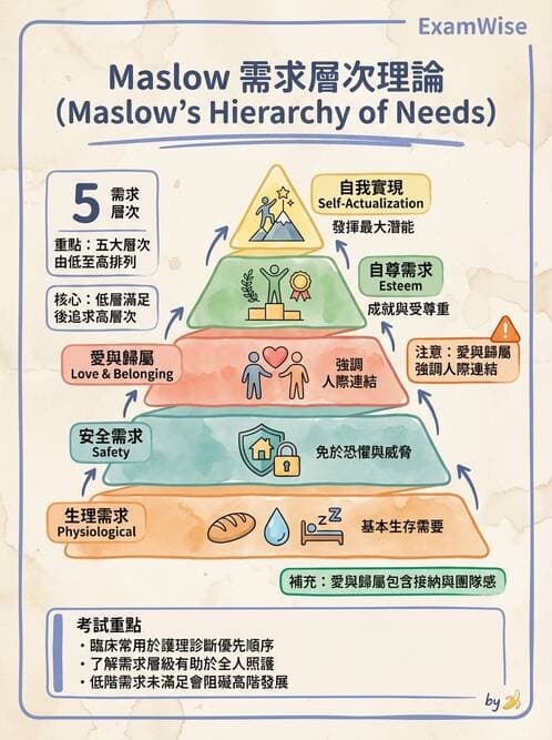 護理師 - 管理與激勵理論 - AI 圖文解析預覽