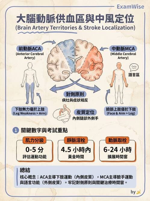 護理師 - 腦中風與腦血管疾病 - AI 圖文解析預覽