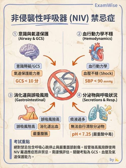 內專 - 呼吸衰竭、非侵襲性呼吸器與睡眠呼吸中止 - AI 圖文解析預覽
