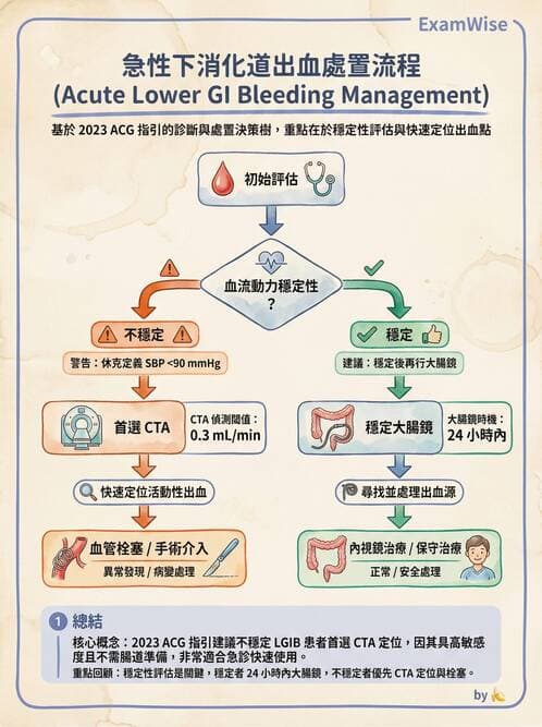 內專 - 憩室病、缺血性腸病與消化道出血 - AI 圖文解析預覽
