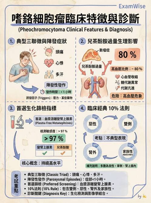 內專 - 嗜鉻細胞瘤與腎上腺髓質 - AI 圖文解析預覽