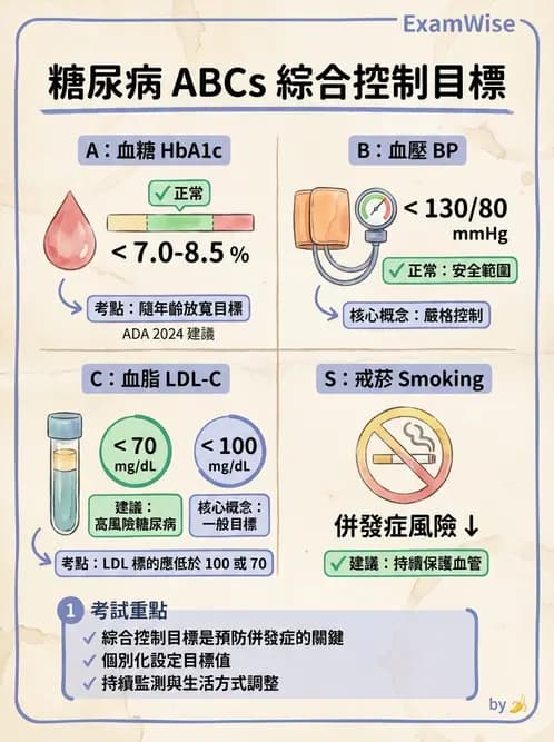 內專 - 糖尿病急慢性併發症與住院管理 - AI 圖文解析預覽