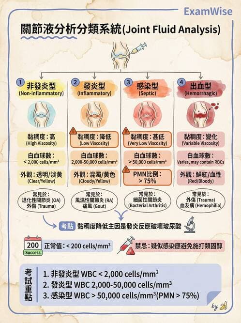 內專 - 痛風、結晶性與退化性關節炎 - AI 圖文解析預覽