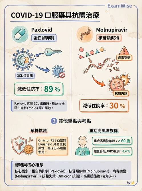 內專 - 病毒感染:COVID-19、流感與新興傳染病 - AI 圖文解析預覽