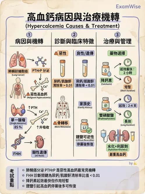 內專 - 副甲狀腺與鈣代謝異常 - AI 圖文解析預覽
