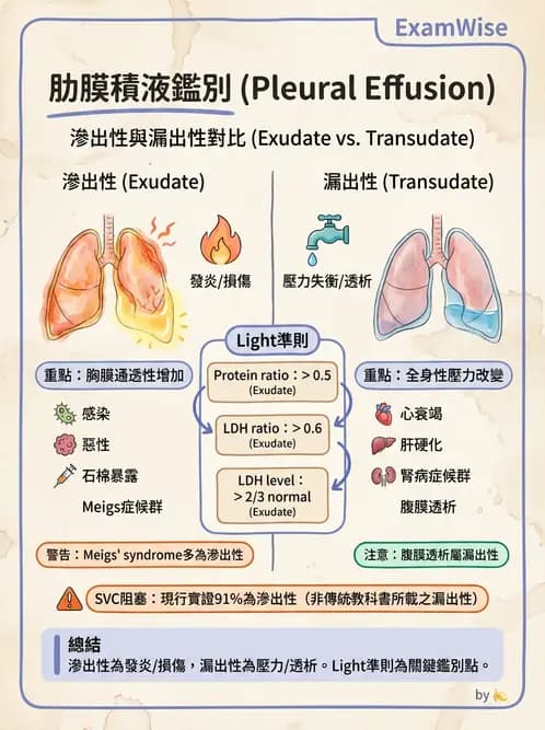 內專 - 肋膜疾病與氣胸 - AI 圖文解析預覽