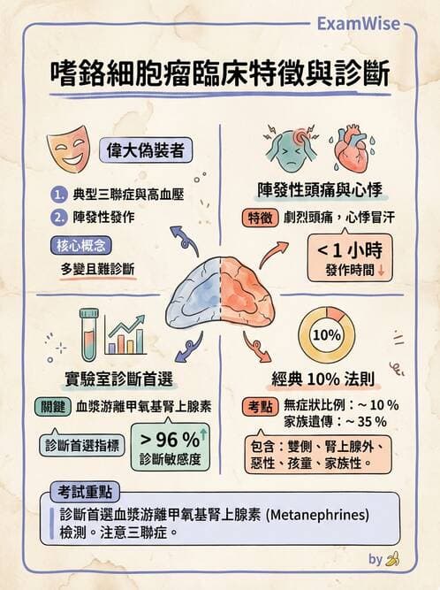內專 - 嗜鉻細胞瘤與腎上腺髓質 - AI 圖文解析預覽