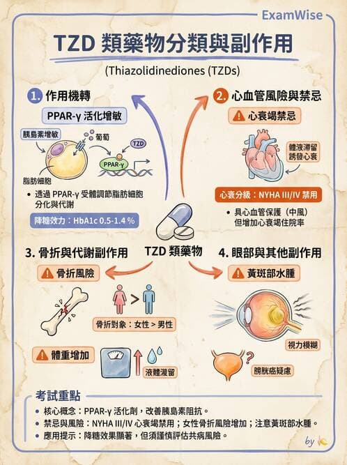 內專 - SGLT2i與TZD藥物特論 - AI 圖文解析預覽