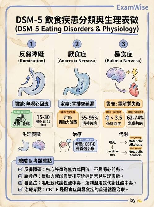 內專 - 焦慮症與其他精神疾患 - AI 圖文解析預覽