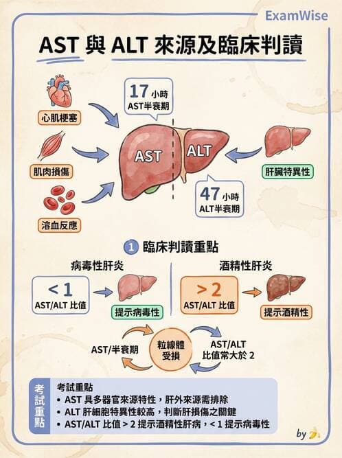 內專 - 膽汁滯留性肝病與黃疸鑑別 - AI 圖文解析預覽