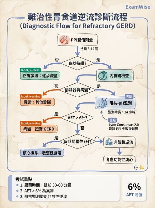 內專 - GERD、Barrett's食道與食道炎 - AI 圖文解析預覽