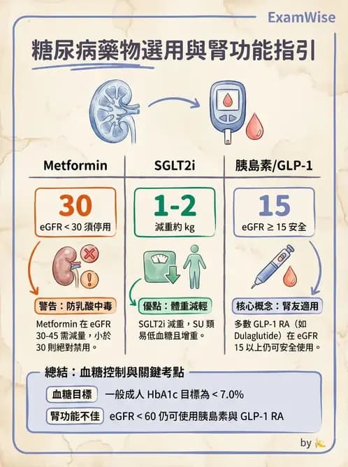 內專 - 口服降血糖藥物機轉與比較 - AI 圖文解析預覽
