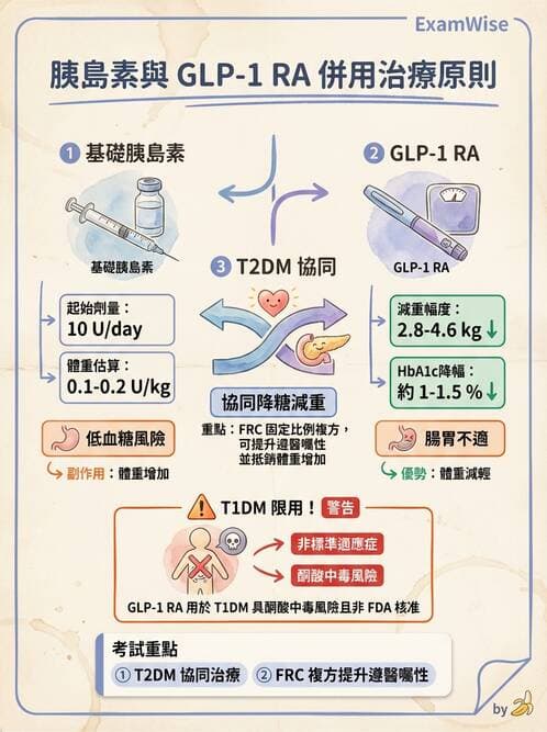 內專 - 胰島素與GLP-1 RA治療 - AI 圖文解析預覽