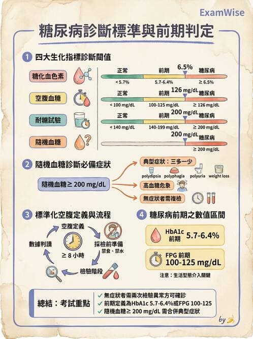 內專 - 糖尿病診斷、特殊族群與代謝性疾病 - AI 圖文解析預覽