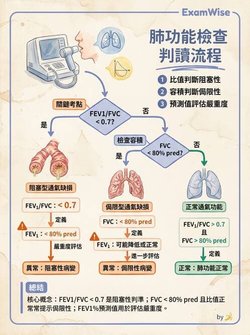 醫檢師 - 肺功能判讀與氣體交換 - AI 圖文解析預覽