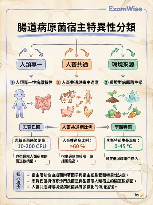 醫檢師 - 主要腸道致病菌 - AI 圖文解析預覽
