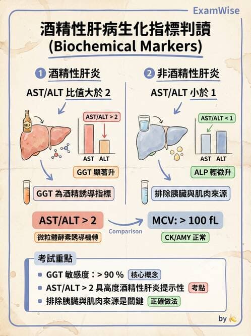 醫檢師 - 肝臟機能與胰臟酵素 - AI 圖文解析預覽
