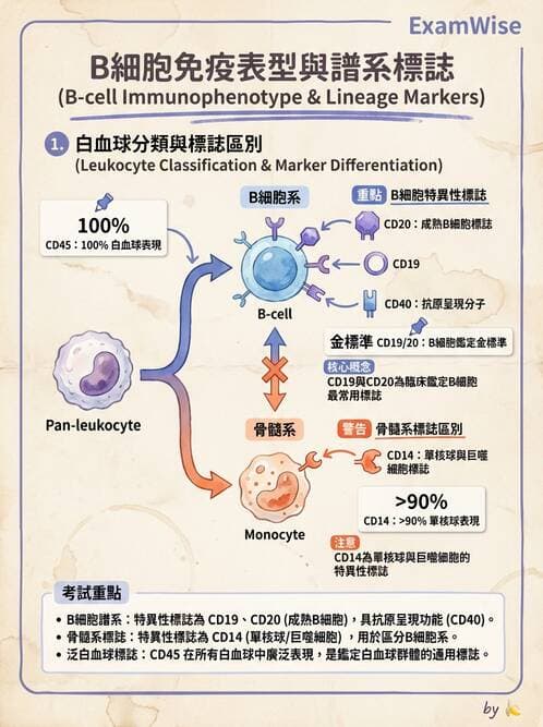 醫檢師 - B細胞發育與抗體生成 - AI 圖文解析預覽