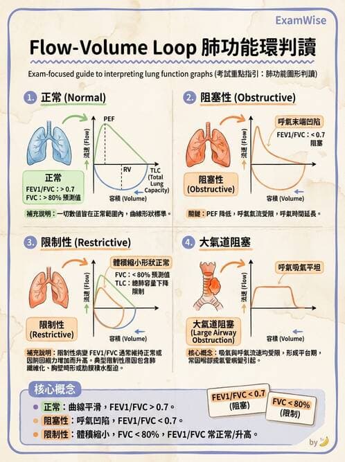 醫檢師 - 肺功能判讀與氣體交換 - AI 圖文解析預覽