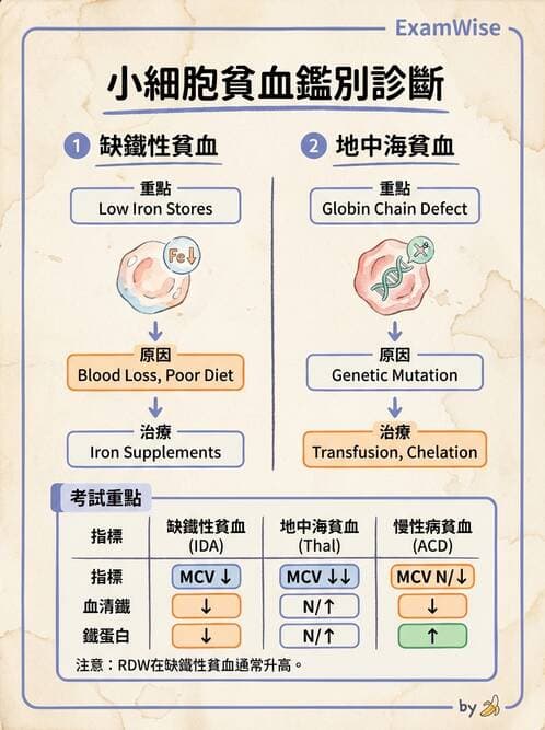 醫檢師 - 貧血診斷與營養缺乏性貧血 - AI 圖文解析預覽