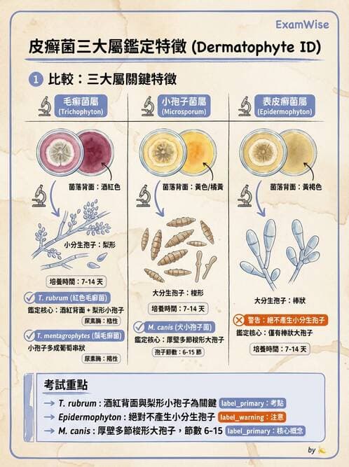 醫檢師 - 皮膚與皮下真菌感染 - AI 圖文解析預覽
