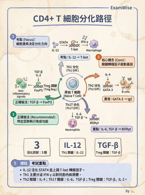 醫檢師 - 細胞激素與抗原呈獻 - AI 圖文解析預覽