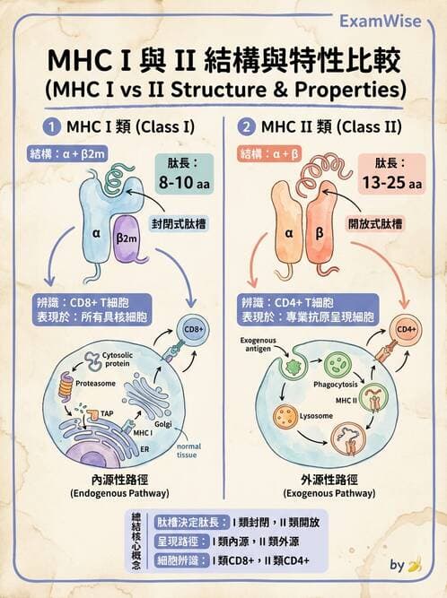 醫檢師 - 細胞激素與抗原呈獻 - AI 圖文解析預覽