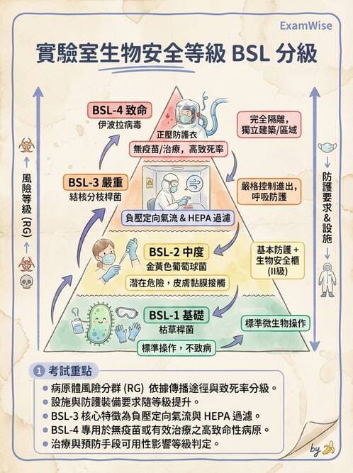 醫檢師 - 實驗室安全與微生物特性 - AI 圖文解析預覽