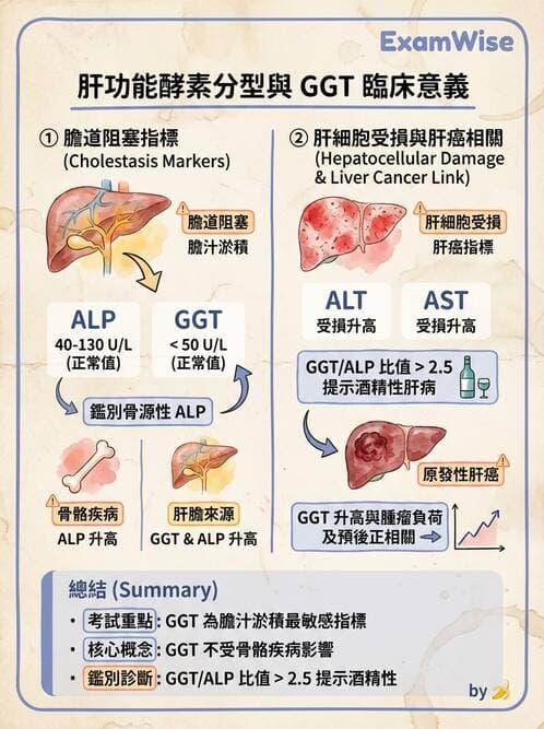 醫檢師 - 肝臟機能與胰臟酵素 - AI 圖文解析預覽