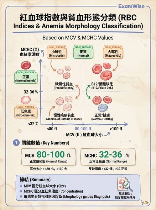 醫檢師 - 貧血診斷與營養缺乏性貧血 - AI 圖文解析預覽