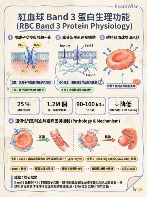 醫檢師 - 紅血球生理與形態 - AI 圖文解析預覽