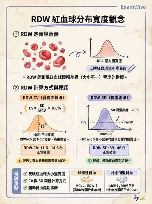 醫檢師 - 紅血球生理與形態 - AI 圖文解析預覽