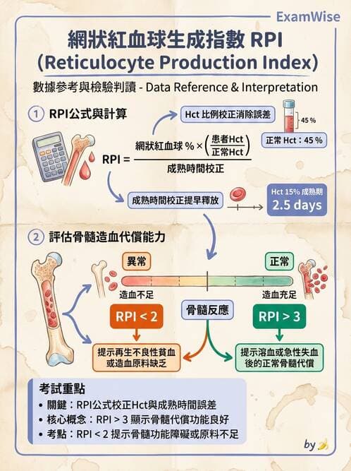 醫檢師 - 紅血球生理與形態 - AI 圖文解析預覽