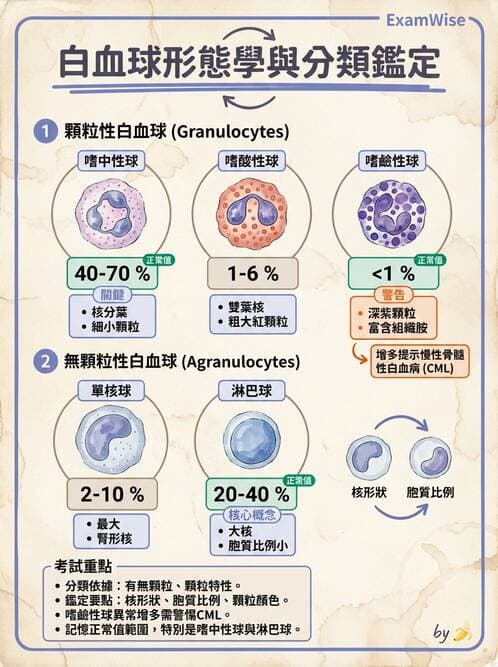 醫檢師 - 白血球生理與形態 - AI 圖文解析預覽