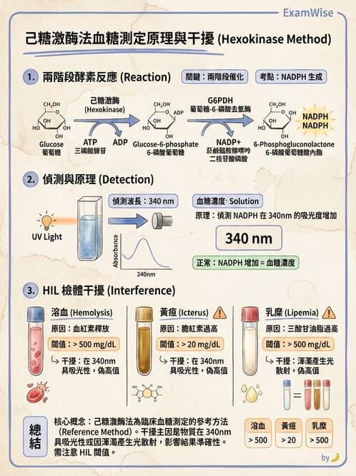 醫檢師 - 醣類代謝與糖尿病 - AI 圖文解析預覽