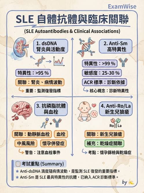 醫檢師 - 全身性紅斑性狼瘡與抗磷脂質症候群 - AI 圖文解析預覽