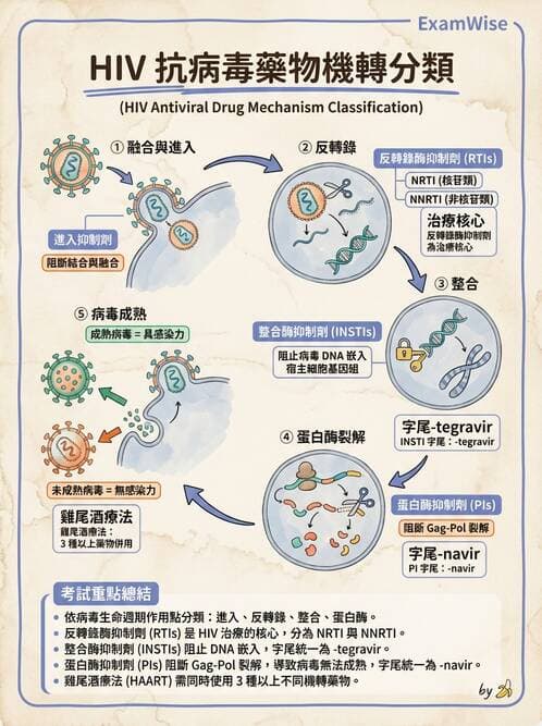 醫檢師 - 反轉錄病毒(HIV/HTLV) - AI 圖文解析預覽