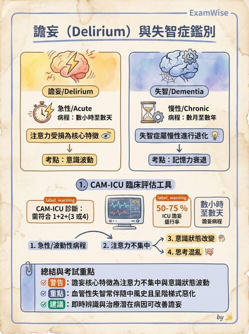 專師 - 譫妄與意識評估 - AI 圖文解析預覽