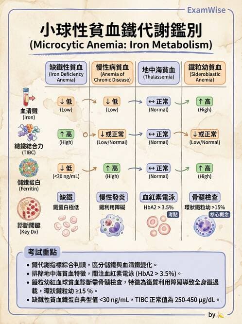 醫檢師 - 貧血診斷與營養缺乏性貧血 - AI 圖文解析預覽