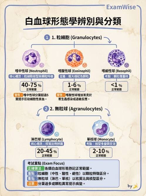 醫檢師 - 白血球生理與形態 - AI 圖文解析預覽