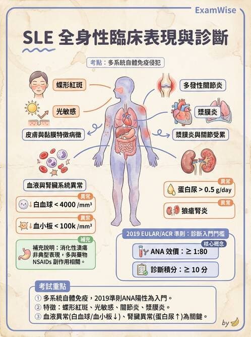 醫檢師 - 全身性紅斑性狼瘡與抗磷脂質症候群 - AI 圖文解析預覽