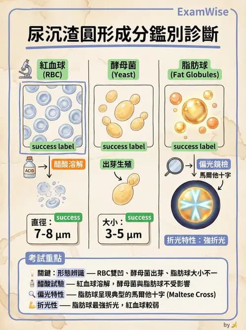 醫檢師 - 尿沉渣鏡檢與物理檢查 - AI 圖文解析預覽