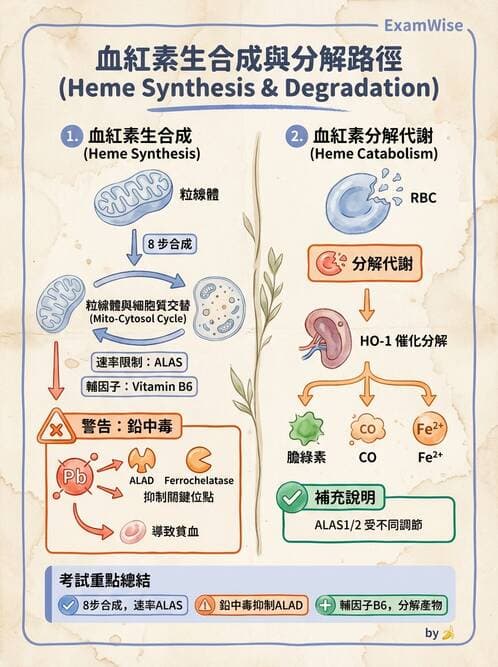 醫檢師 - 胺基酸代謝與先天性疾病 - AI 圖文解析預覽