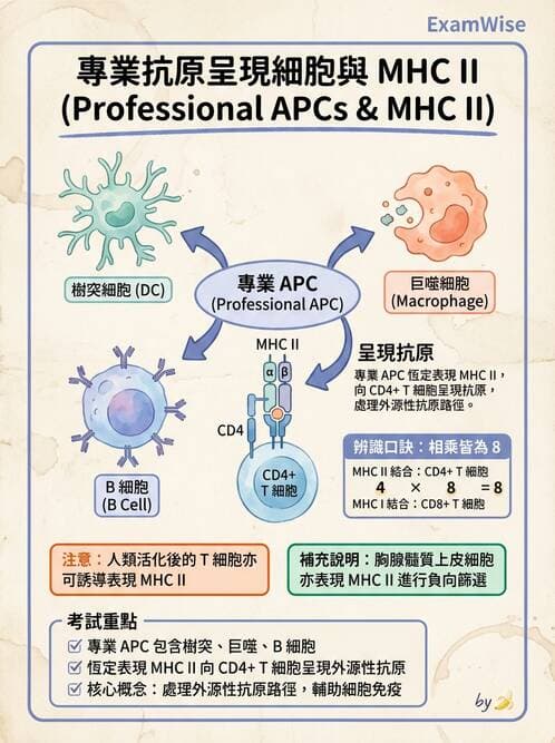 醫檢師 - 細胞激素與抗原呈獻 - AI 圖文解析預覽