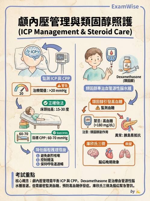 護理師 - 顱內壓升高與頭部外傷 - AI 圖文解析預覽