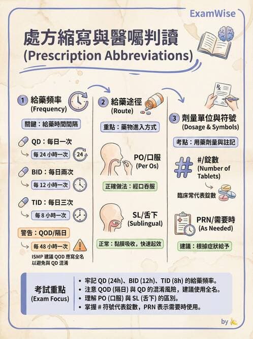 護理師 - 給藥原則與口服給藥 - AI 圖文解析預覽