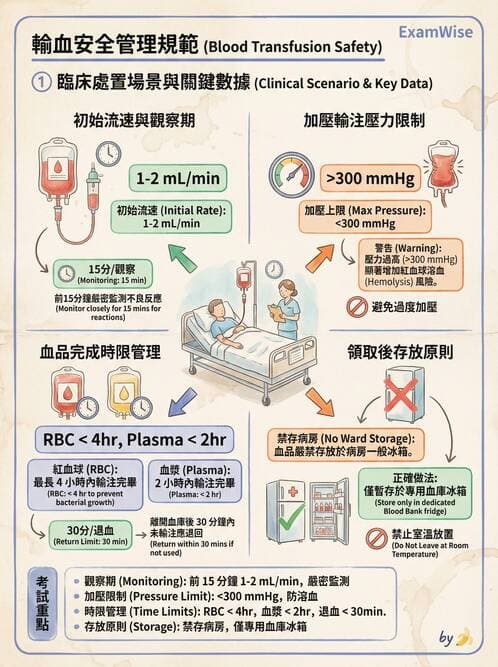 護理師 - 輸血與藥物計算 - AI 圖文解析預覽
