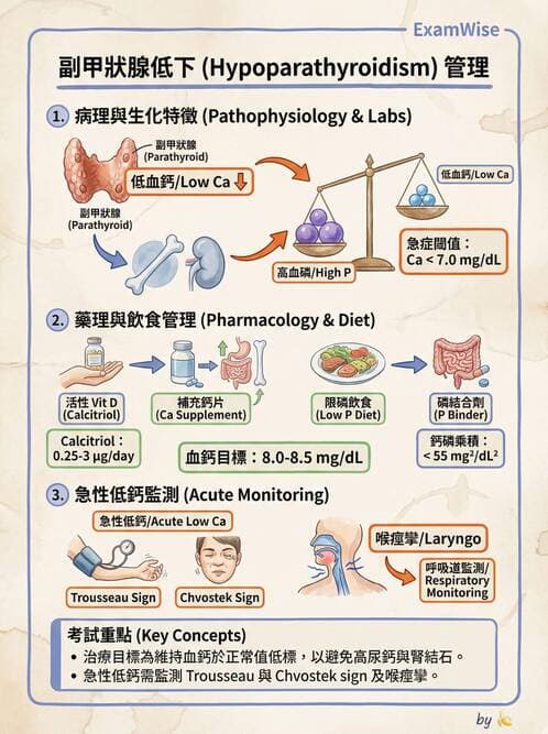 護理師 - 甲狀腺與副甲狀腺疾病 - AI 圖文解析預覽