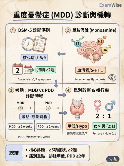 護理師 - 憂鬱症與自殺防治 - AI 圖文解析預覽