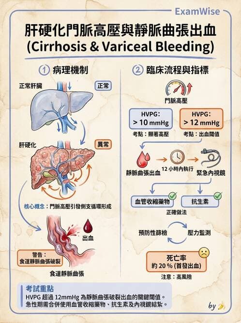 專師 - 肝硬化與併發症 - AI 圖文解析預覽